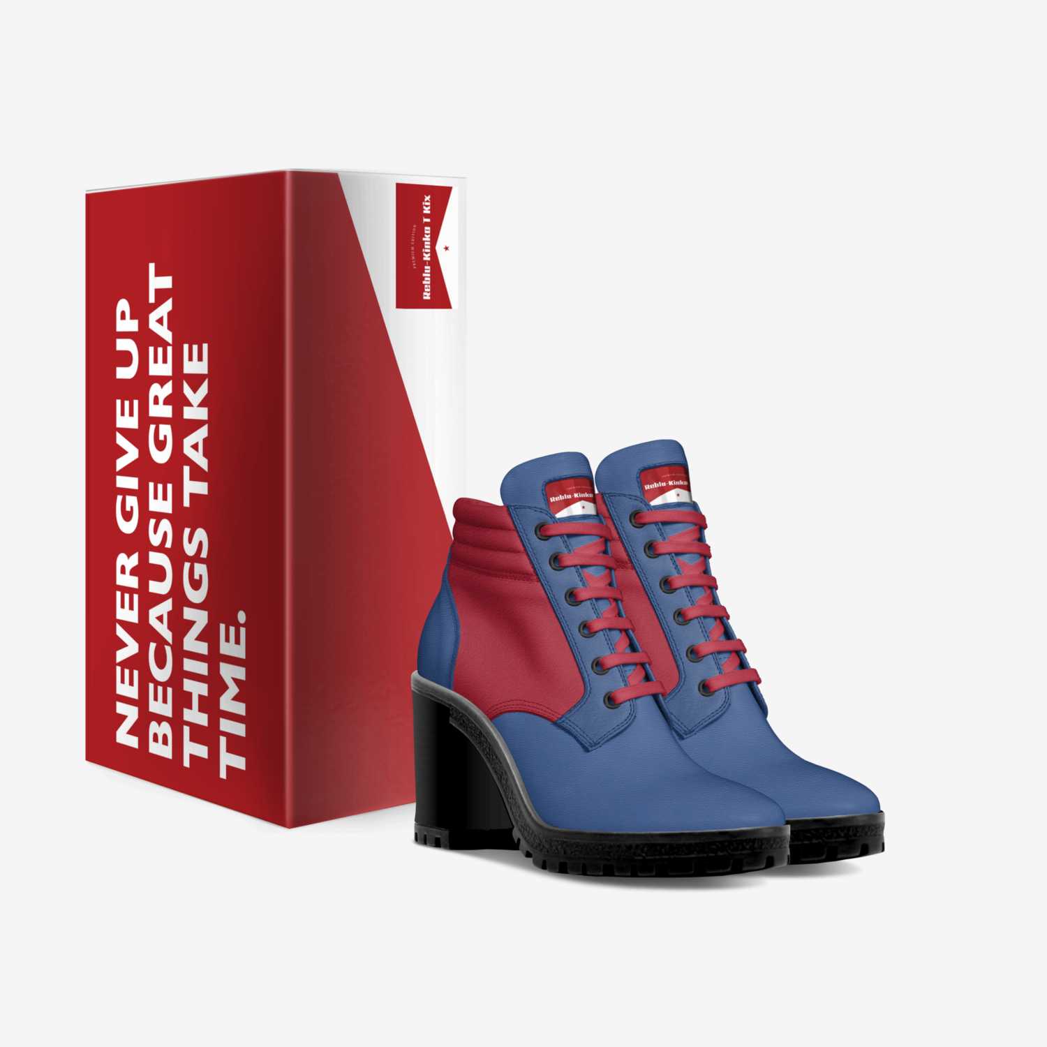 Reblu-Kinka T Kix custom made in Italy shoes by Kinka T Kix | Box view