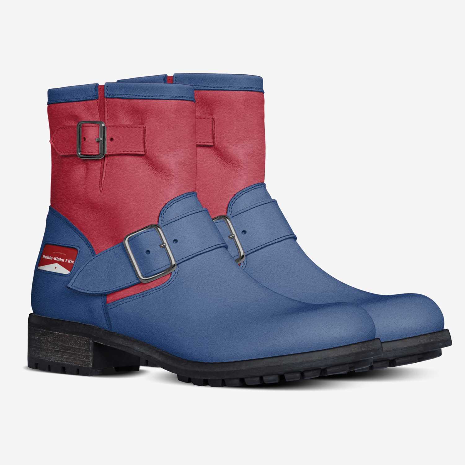 Reblu-Kinka T Kix custom made in Italy shoes by Kinka T Kix | Double view