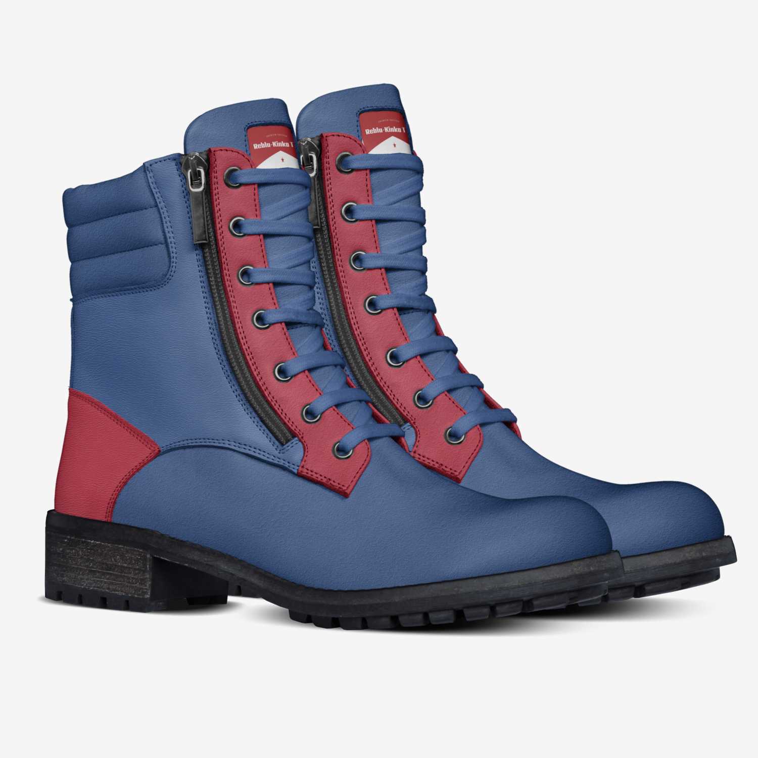 Reblu-Kinka T Kix custom made in Italy shoes by Kinka T Kix | Double view