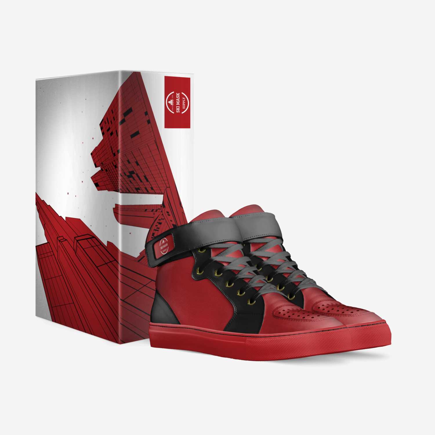 Ski mask custom made in Italy shoes by Jametris | Box view
