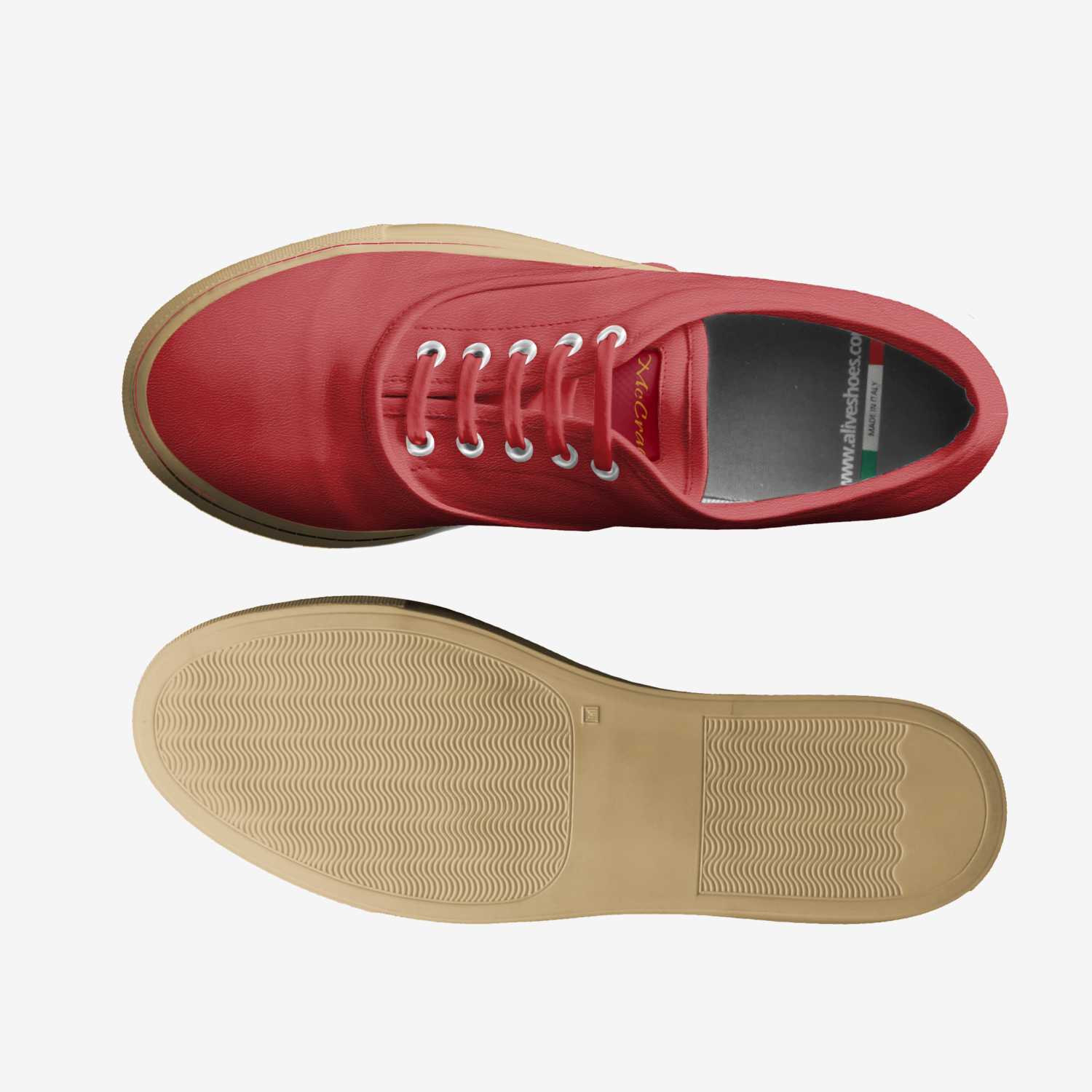 Gum Bottom custom made in Italy shoes by Victor Mccrae | Top view