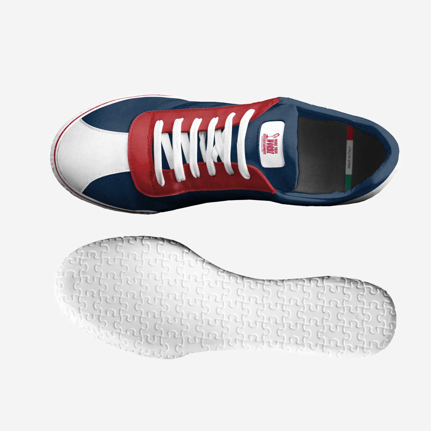 The movement custom made in Italy shoes by Larry Demarcus Hill | Top view