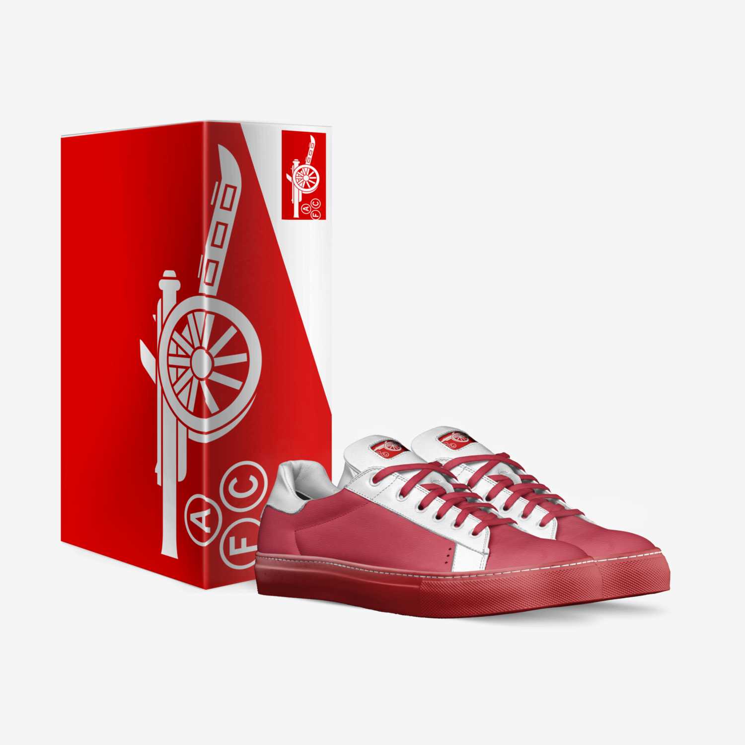 Arsenal custom made in Italy shoes by Tim Lange | Box view