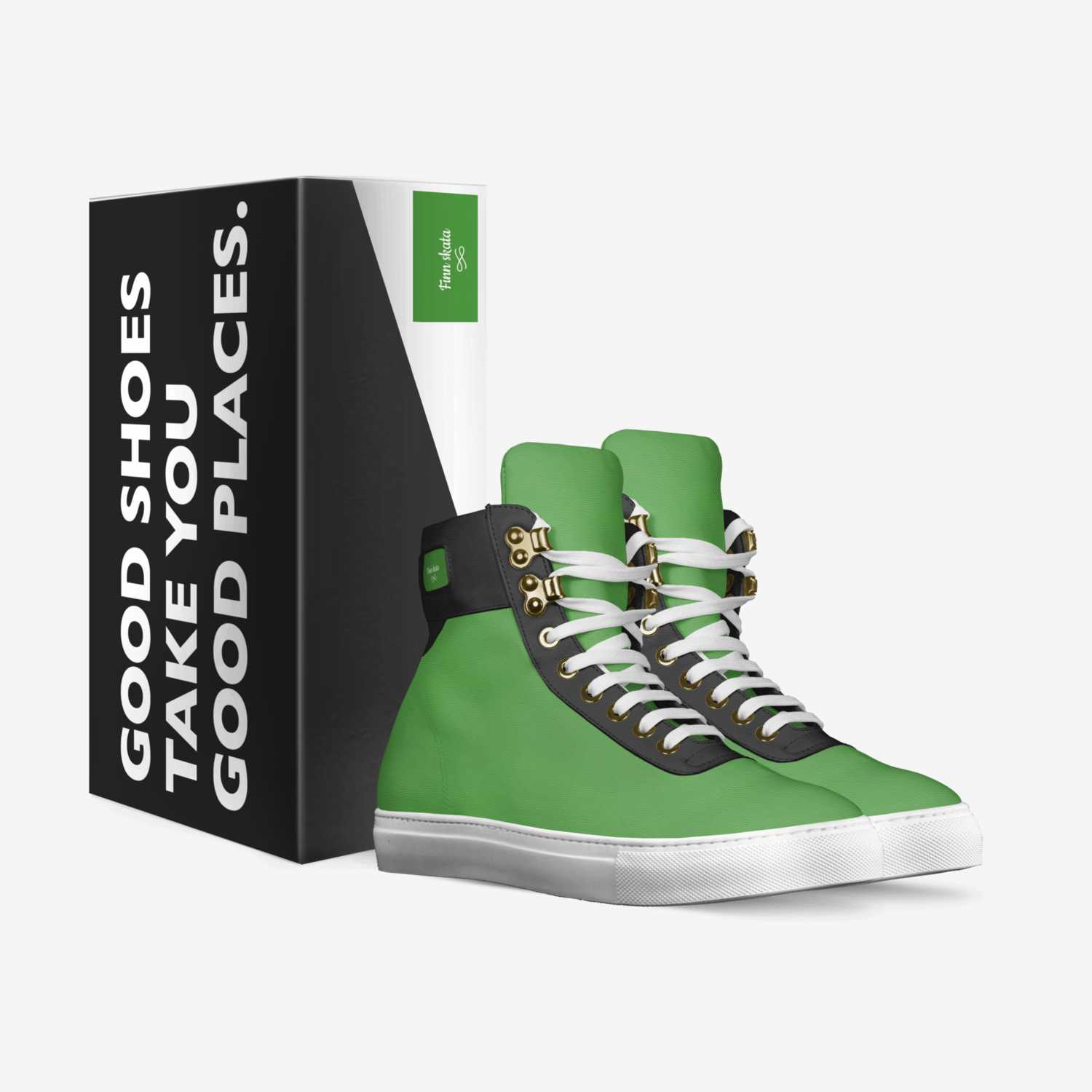 Finn skata  custom made in Italy shoes by Kristel Belfond | Box view