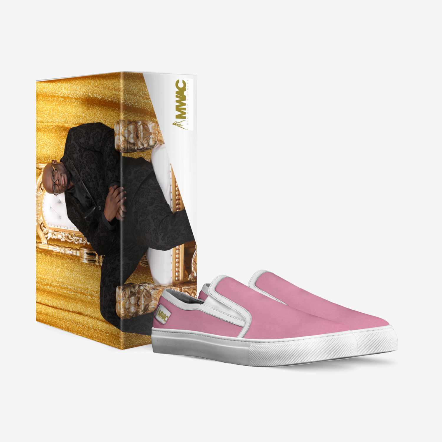 amwac pink custom made in Italy shoes by Elbert John | Box view