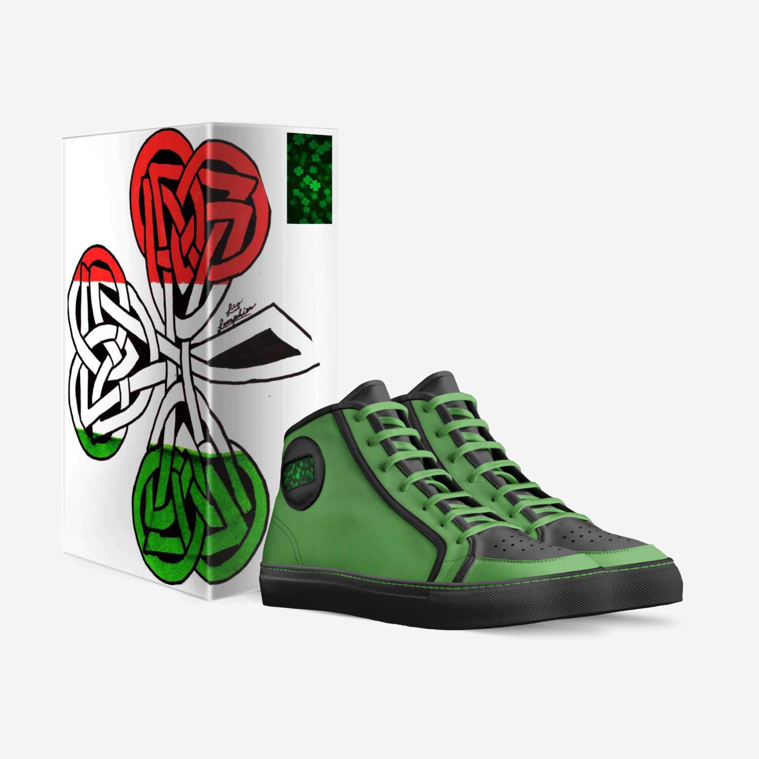 Black Clovers custom made in Italy shoes by Punk Dakidd | Box view