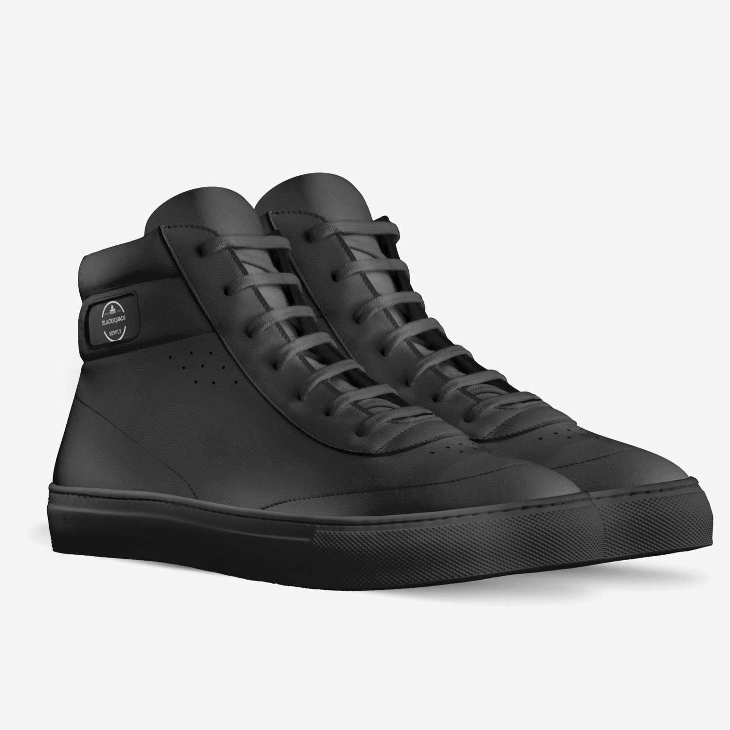Blacksquads custom made in Italy shoes by Charles Russaw | Double view