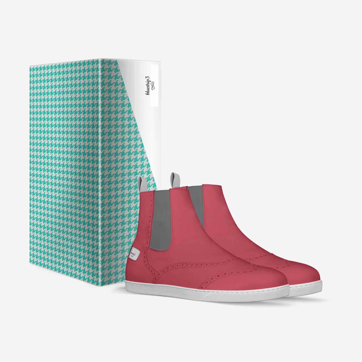 bluestrip3 custom made in Italy shoes by Quantaekidd | Box view