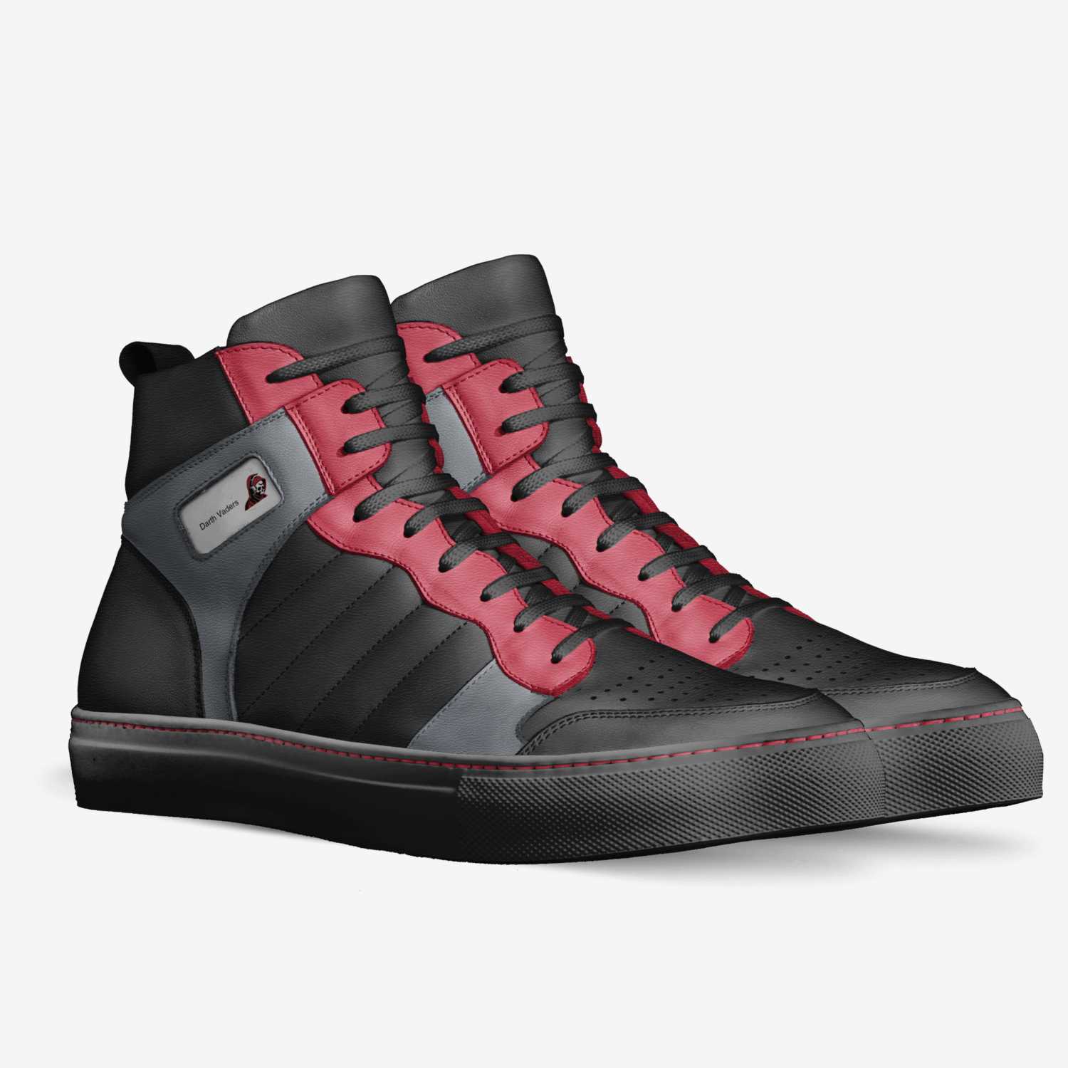 Darth Vaders custom made in Italy shoes by Jordan Vermaaten | Double view