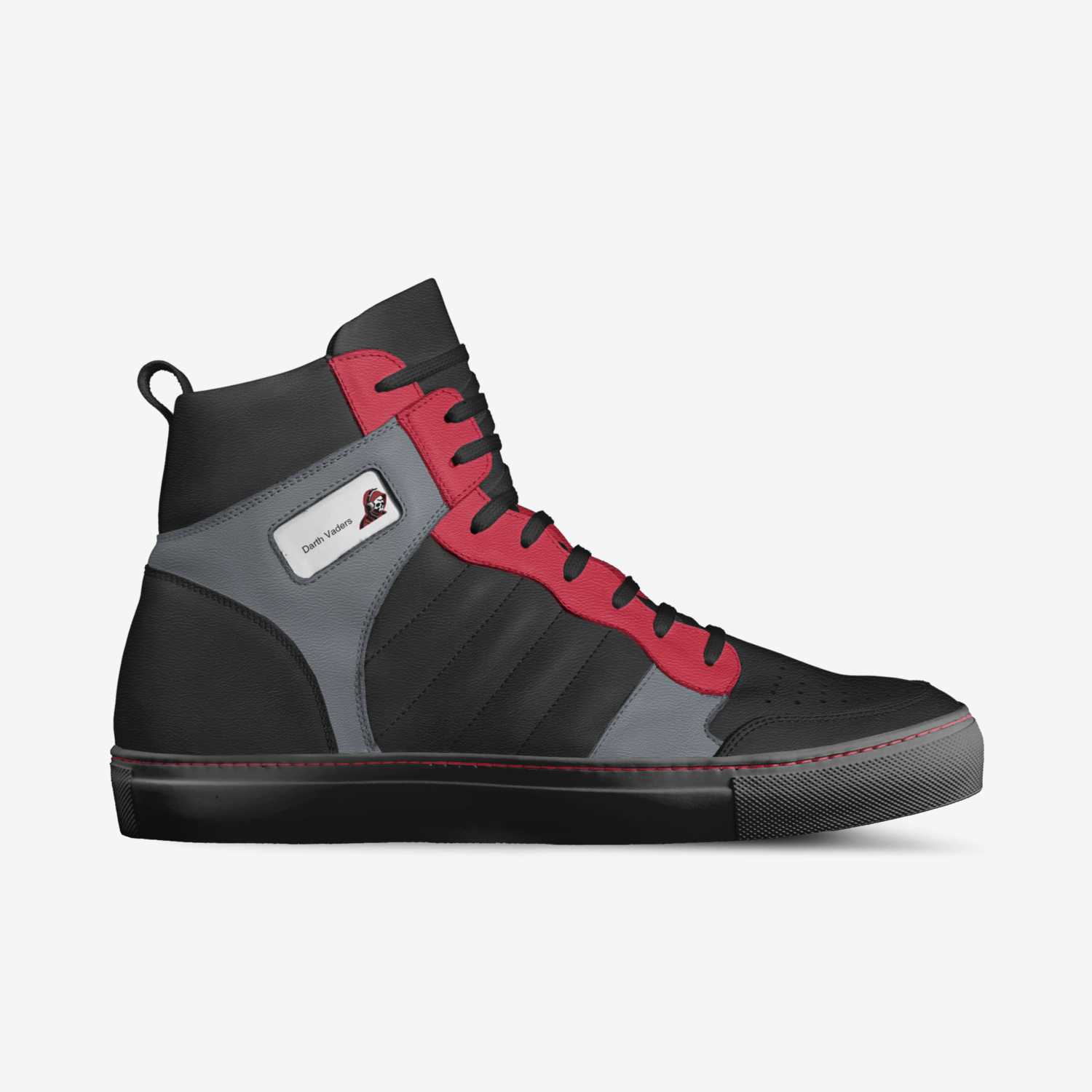 Darth Vaders custom made in Italy shoes by Jordan Vermaaten | Side view