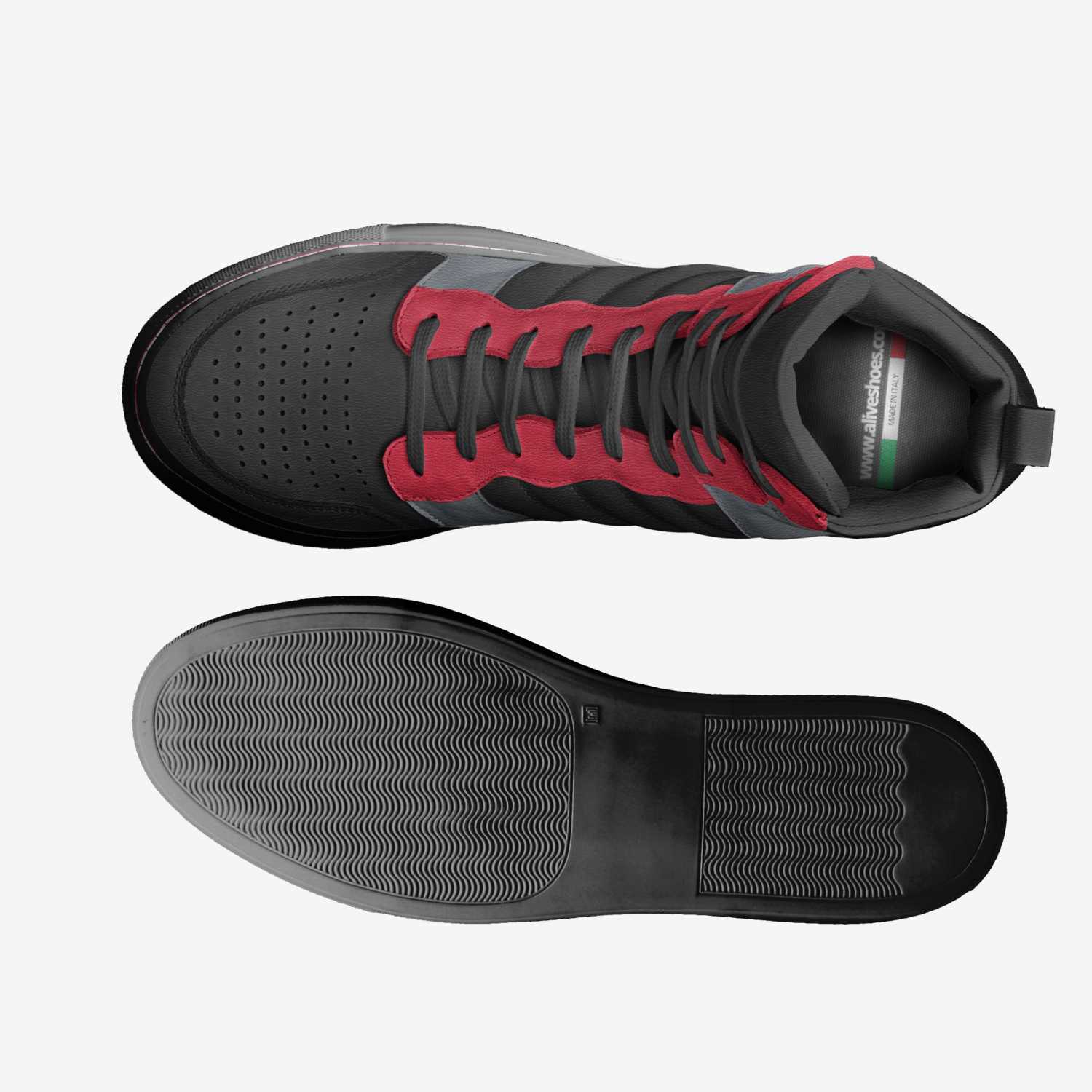 Darth Vaders custom made in Italy shoes by Jordan Vermaaten | Top view