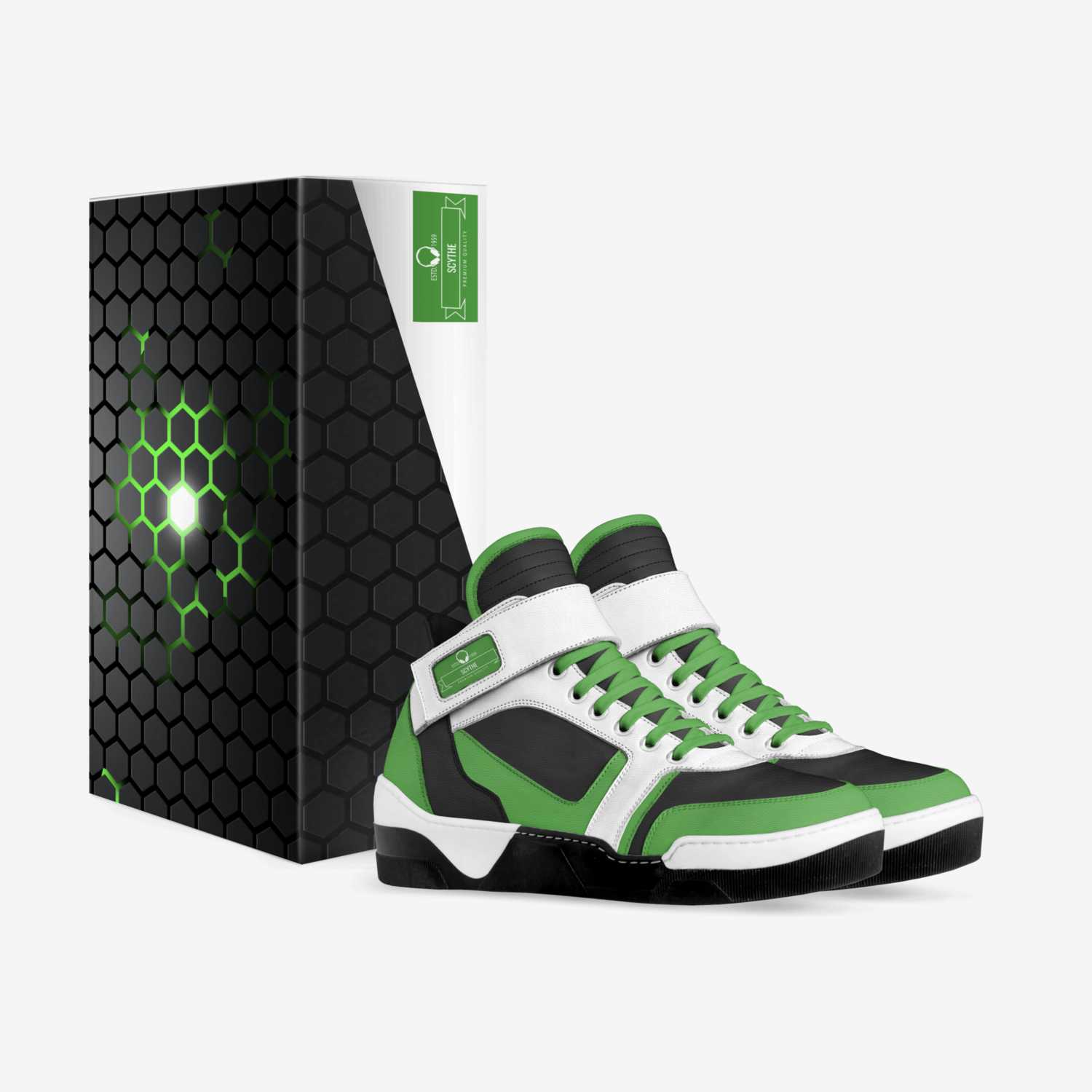 Scythe custom made in Italy shoes by Roland Welch | Box view