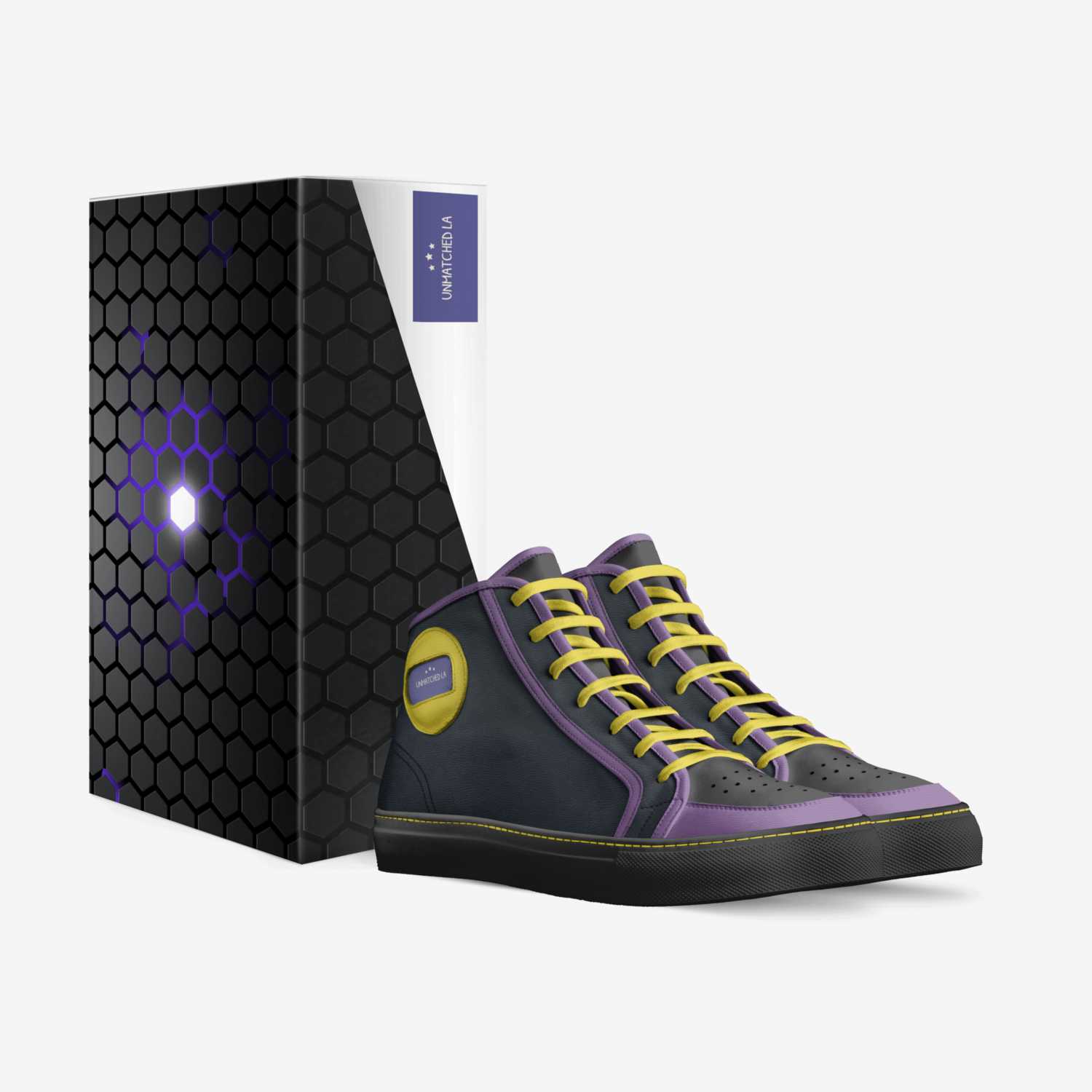 Lakers custom made in Italy shoes by Rafael Barboza | Box view