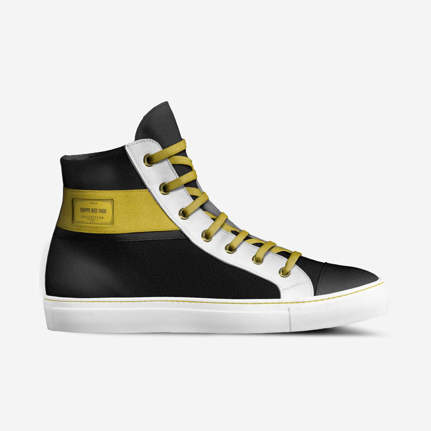trippe red 1400 custom made in Italy shoes by Javontae Tyquail Huff | Side view