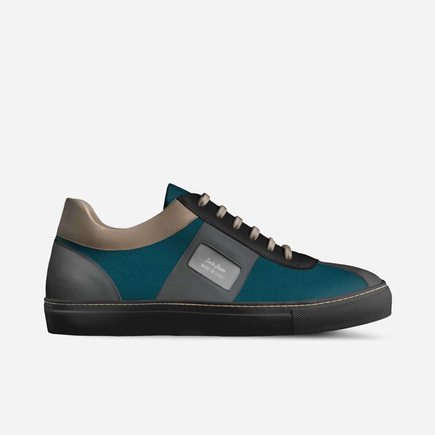 Sack Jeans custom made in Italy shoes by Jamal Mason | Side view