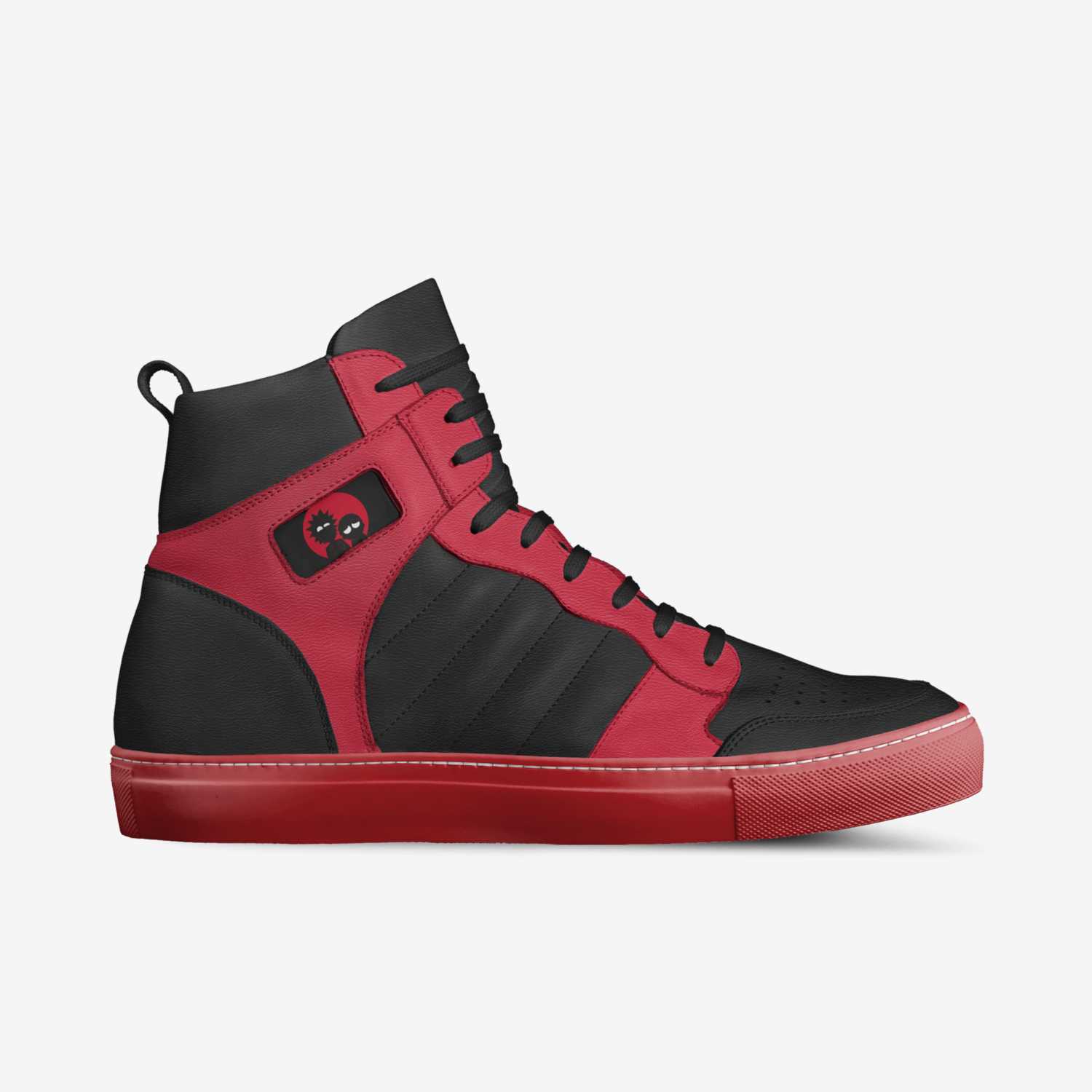 Rick and morty's custom made in Italy shoes by Khalib Spencer | Side view