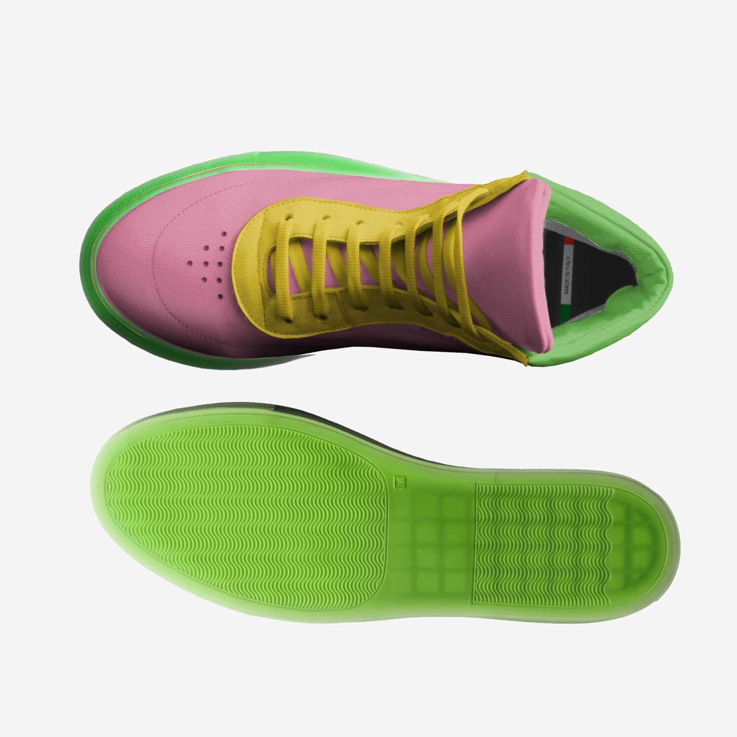 vics 80s style custom made in Italy shoes by Brayden Murphy | Top view