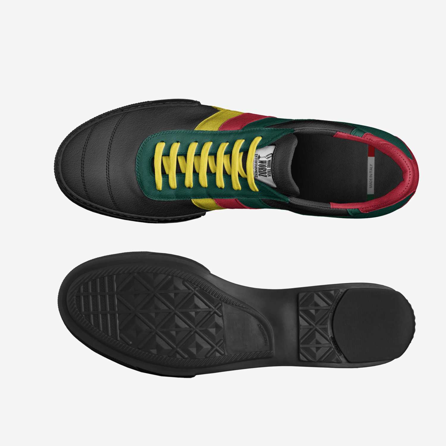 PRIDE custom made in Italy shoes by Larry Demarcus Hill | Top view