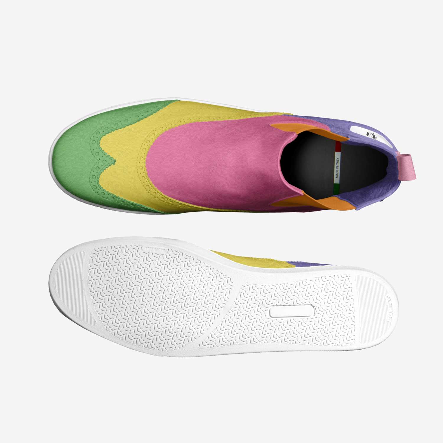 vics peace custom made in Italy shoes by Brayden Murphy | Top view