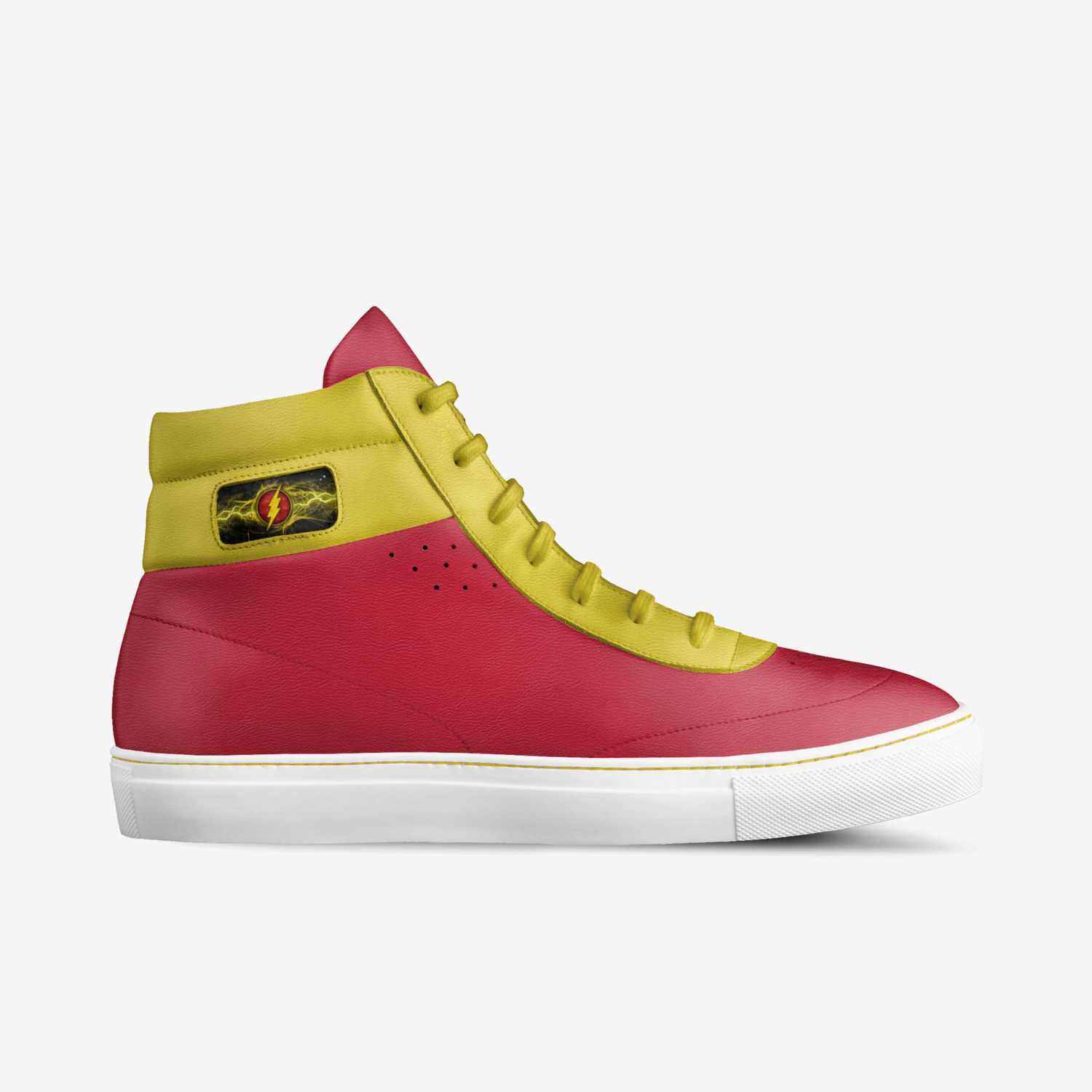 Barry Allen custom made in Italy shoes by Brittyn | Side view