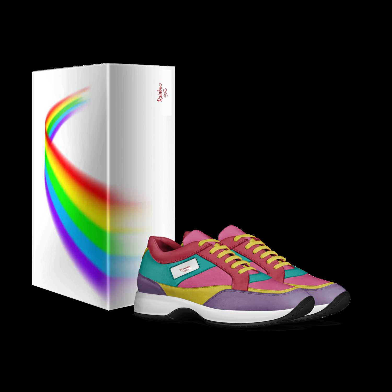 rainbow custom shoes