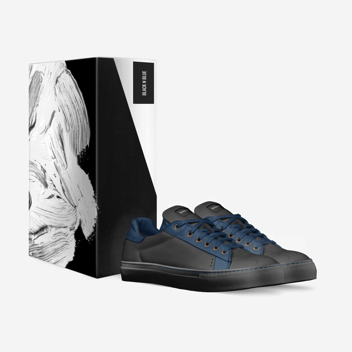 Black n Blue custom made in Italy shoes by Patrick Smith | Box view