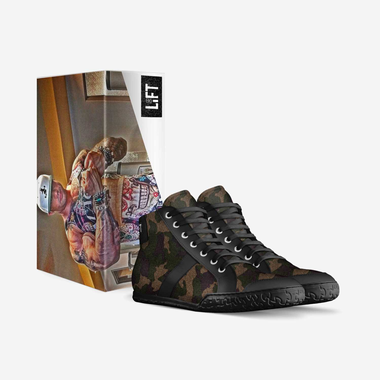 Camo custom made in Italy shoes by Robert Martin | Box view