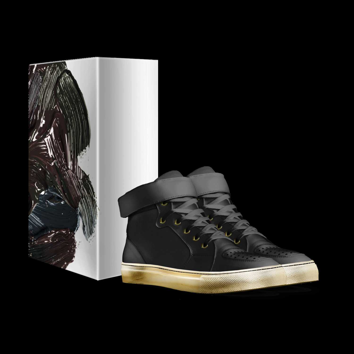 Shoes black and gold outlet