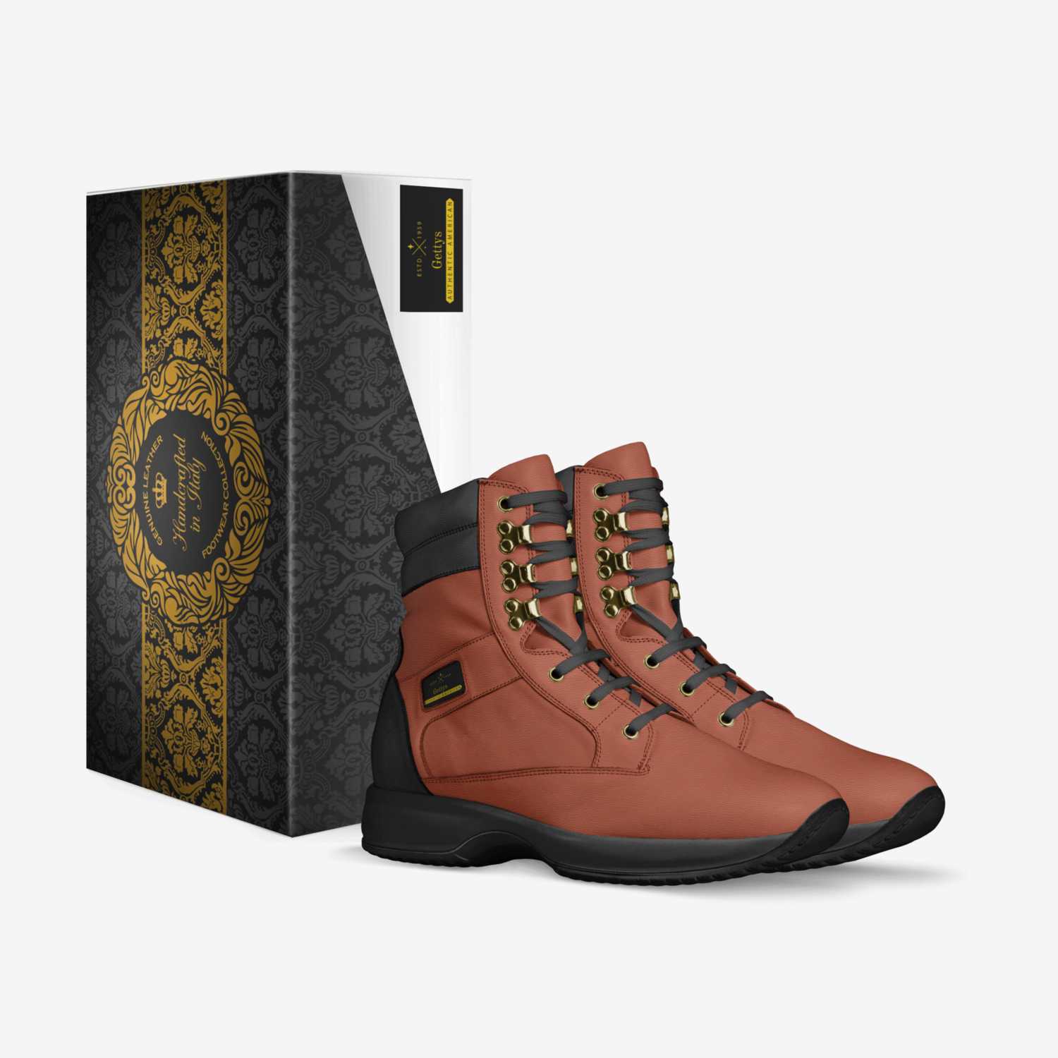 Gettys custom made in Italy shoes by Candy Man | Box view