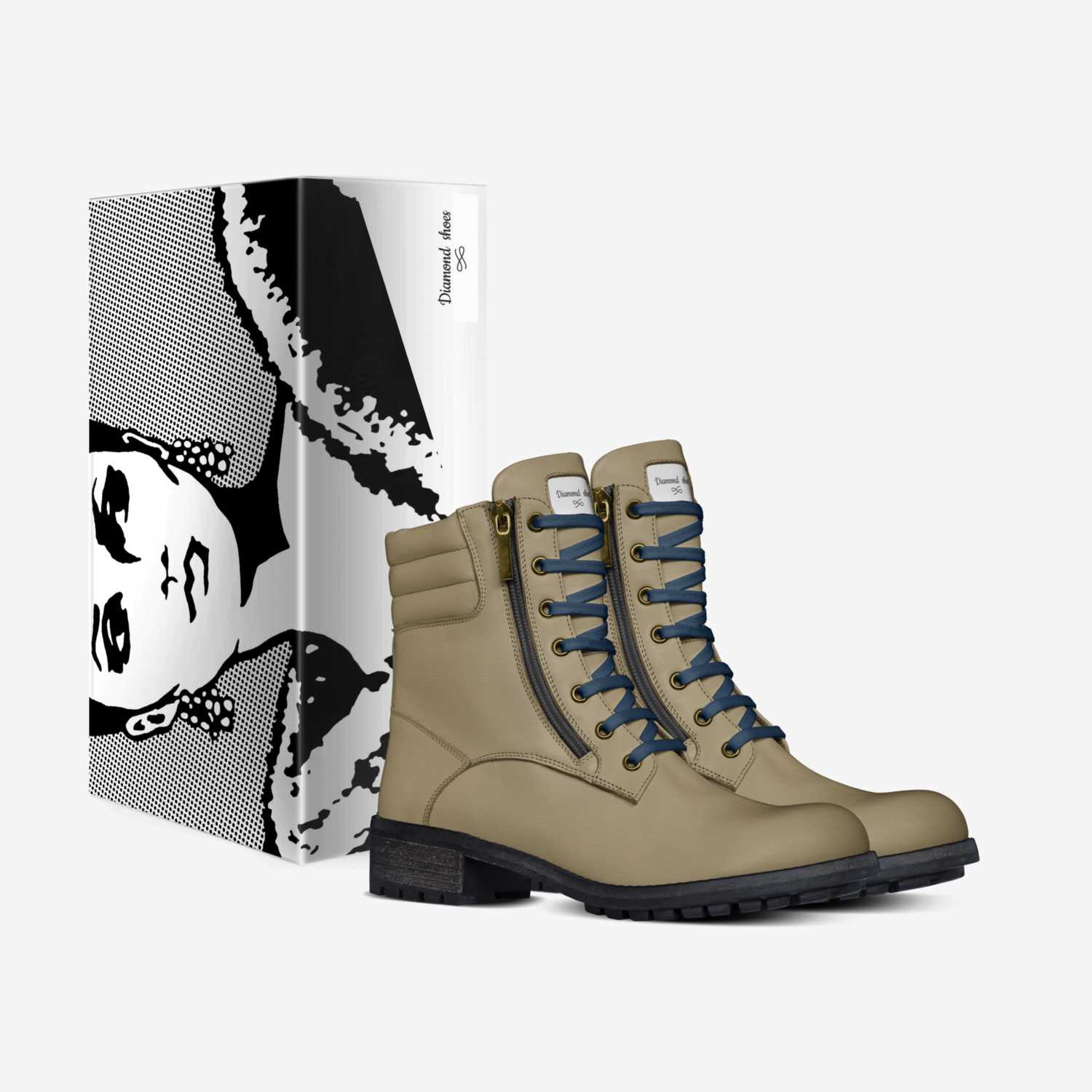 Diamond  shoes custom made in Italy shoes by Kieshakhoir | Box view