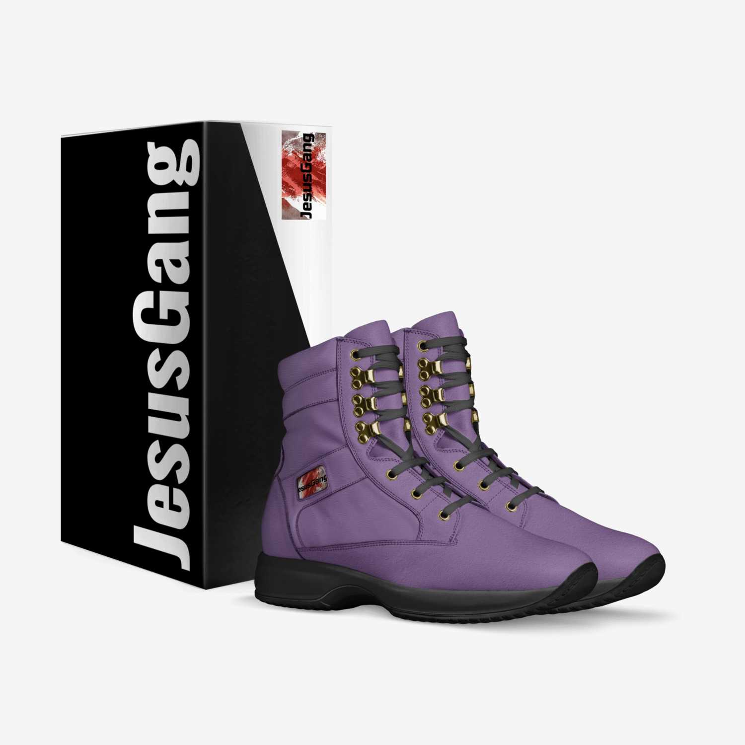 JesusGang Grapes custom made in Italy shoes by Lumont Deshield | Box view