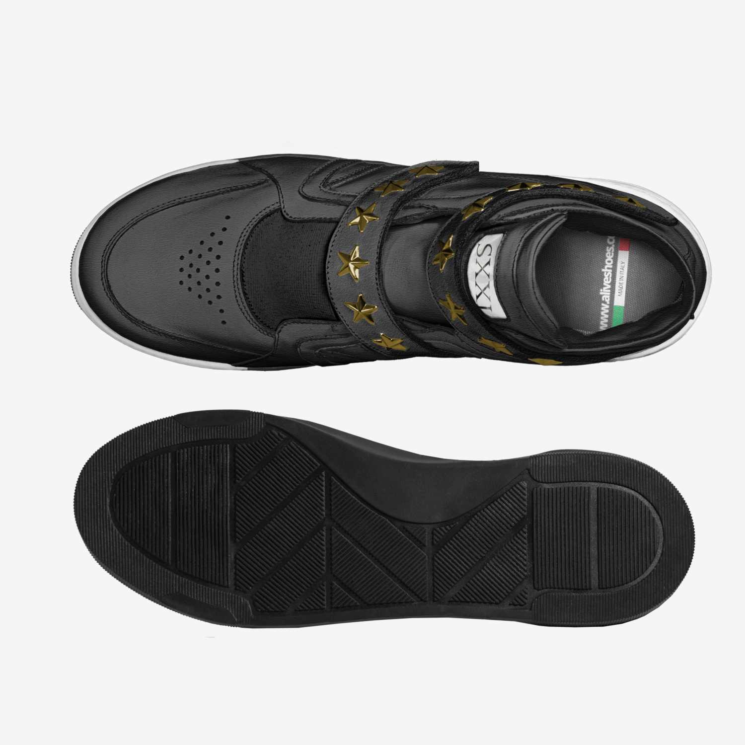 SXXI Blackstar custom made in Italy shoes by Society 21 | Top view