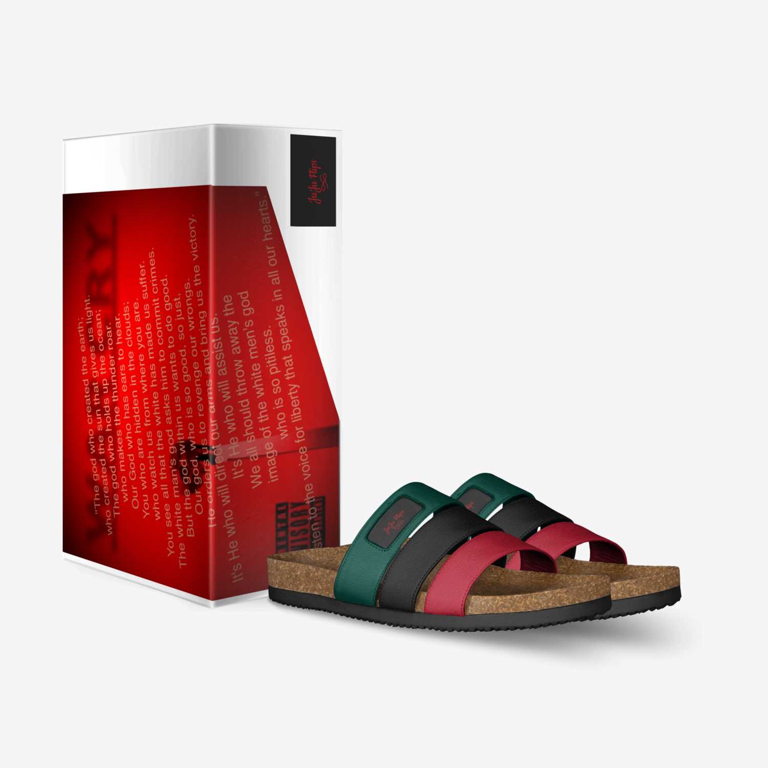 JuJu Flips custom made in Italy shoes by Ra Ma’at | Box view