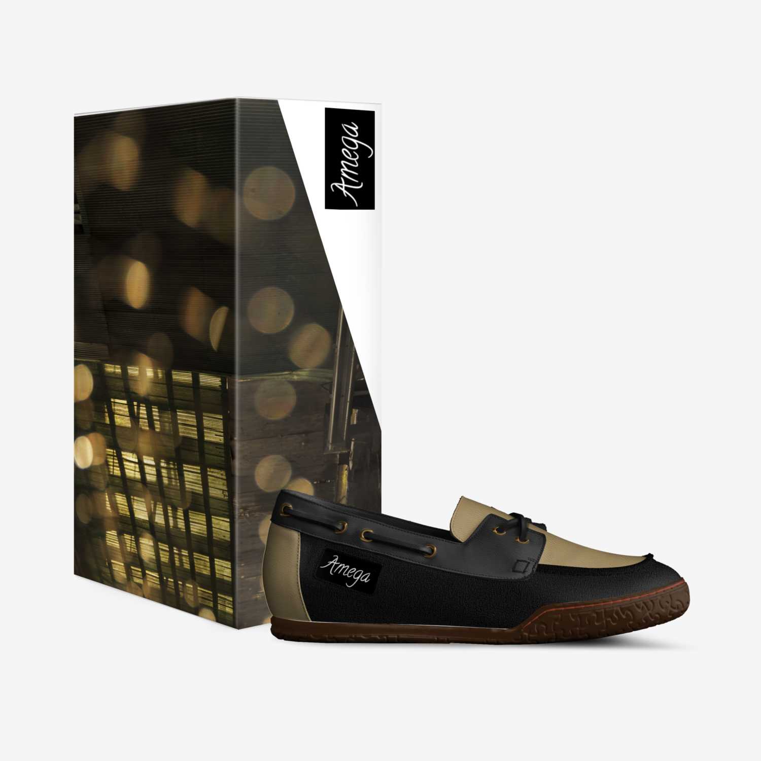 amega custom made in Italy shoes by Eyram Tsegah | Box view