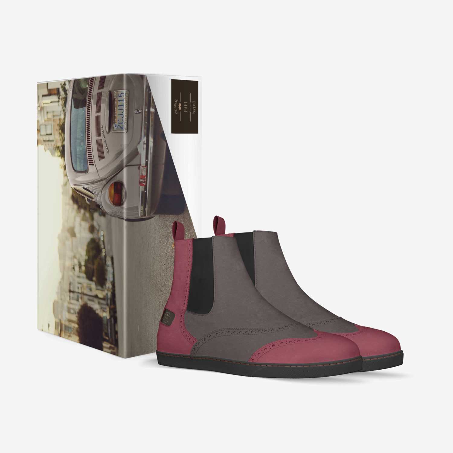 Papi custom made in Italy shoes by Jaelyn Givens | Box view