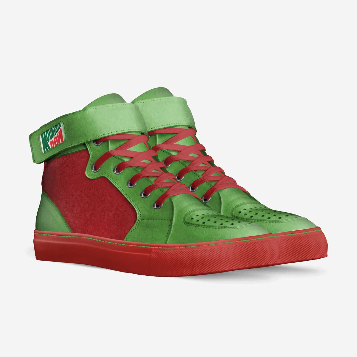 Mountain dew custom made in Italy shoes by Kayla | Double view
