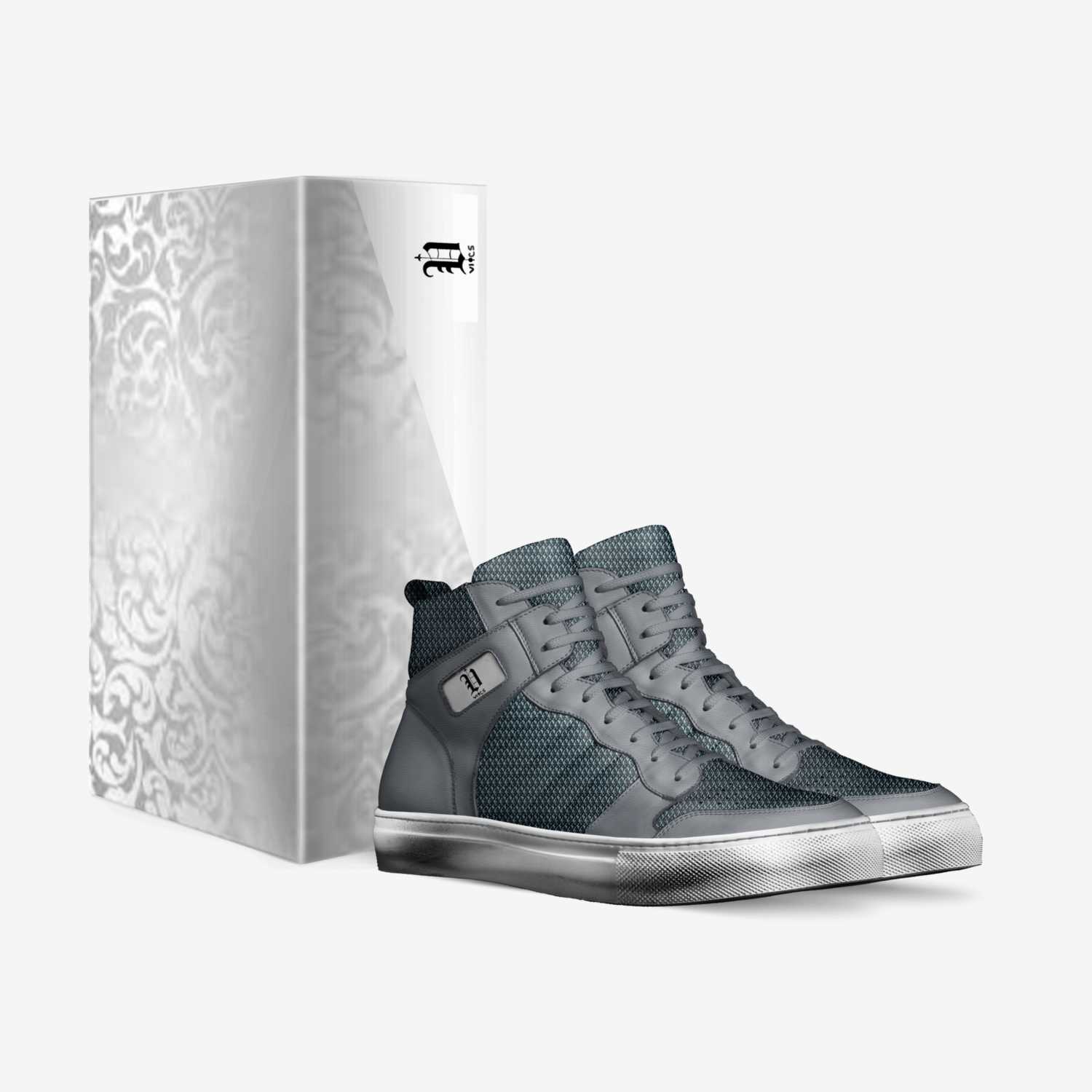 vics silver style custom made in Italy shoes by Brayden Murphy | Box view