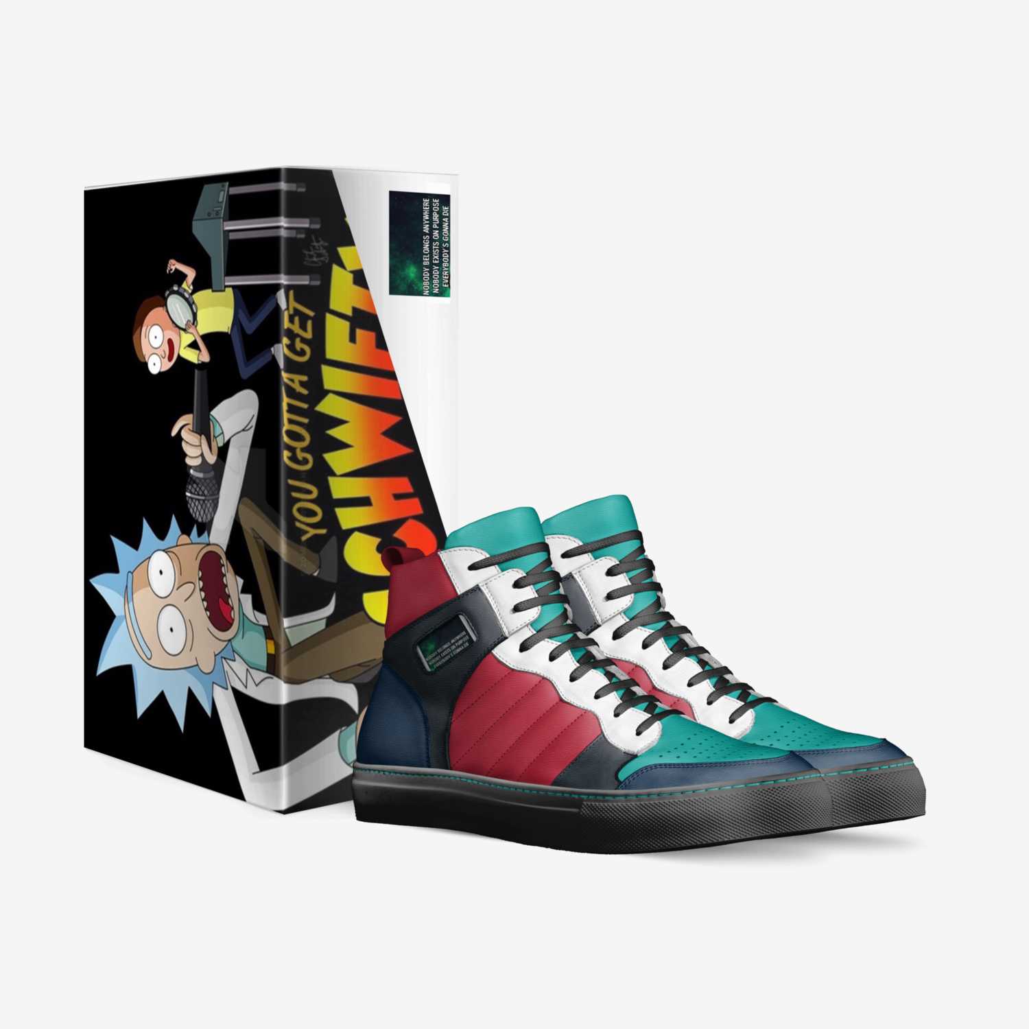 Rick and Morty custom made in Italy shoes by Jeremiah | Box view