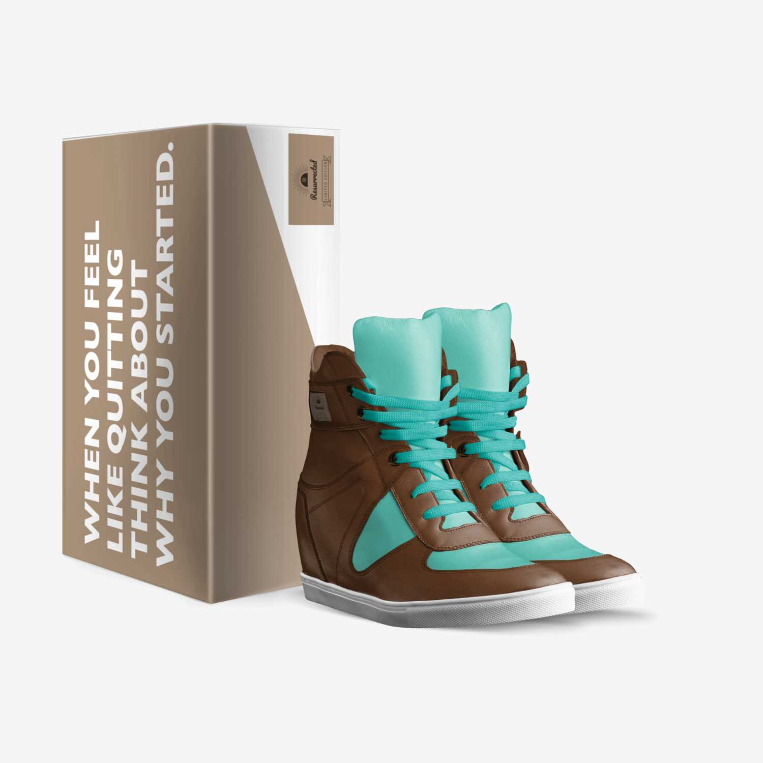 Sexy wedge sneaker custom made in Italy shoes by Deanna Ross | Box view