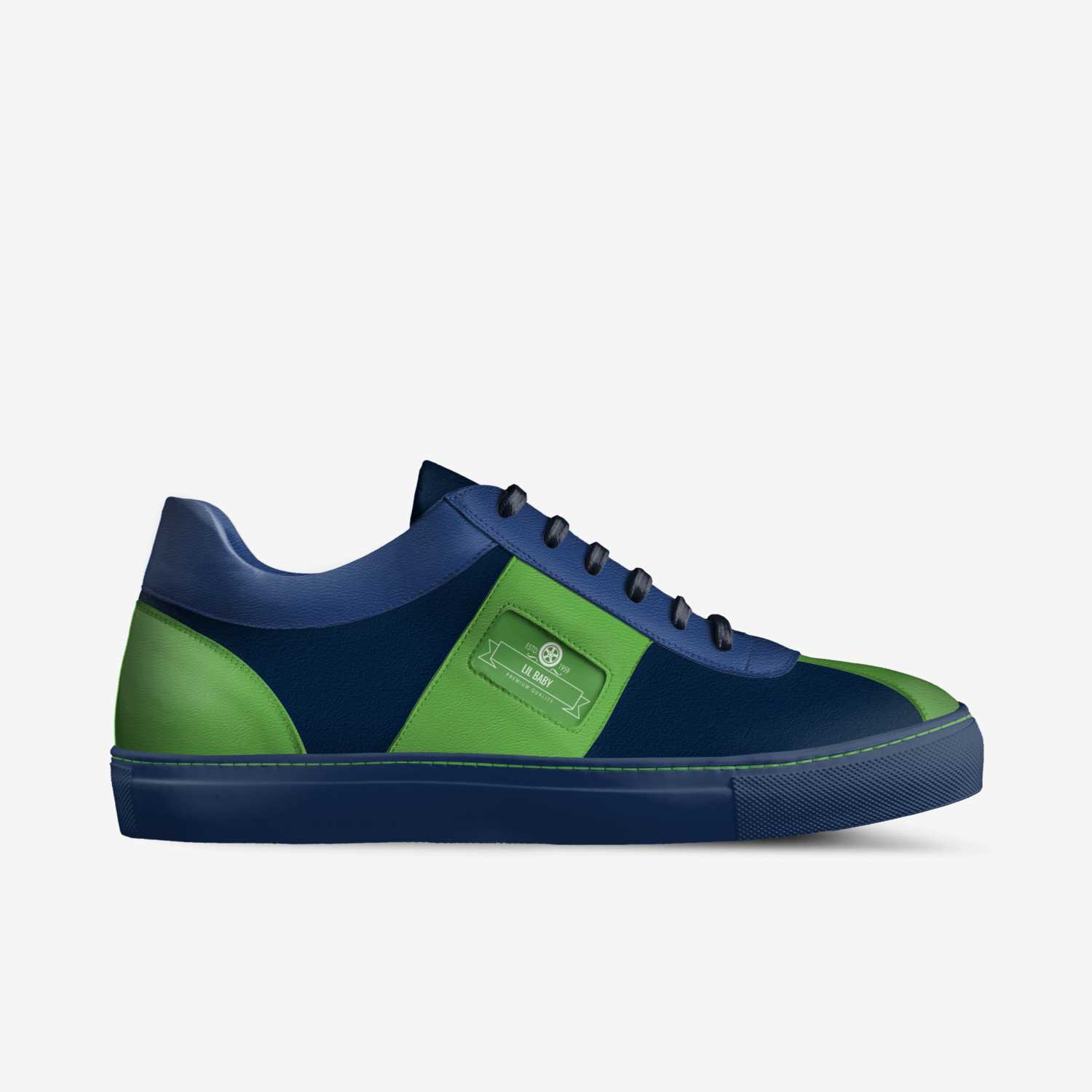 lil baby custom made in Italy shoes by Keishon | Side view