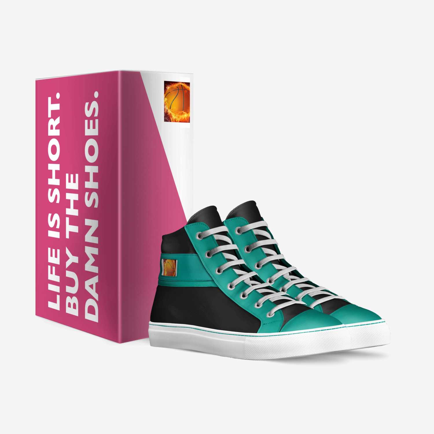 Hightops custom made in Italy shoes by Amanda'S Anderson | Box view