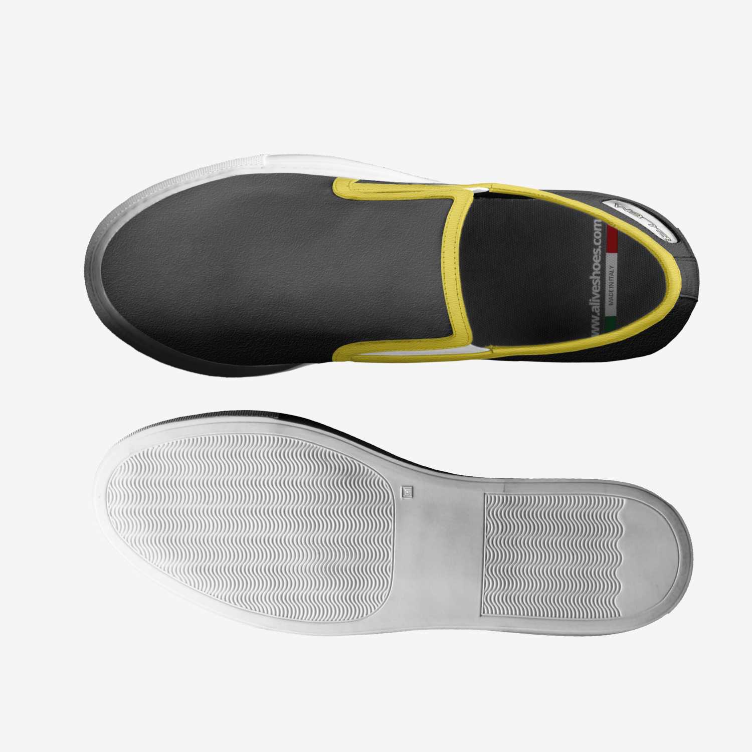 Zipp custom made in Italy shoes by Rachael | Top view