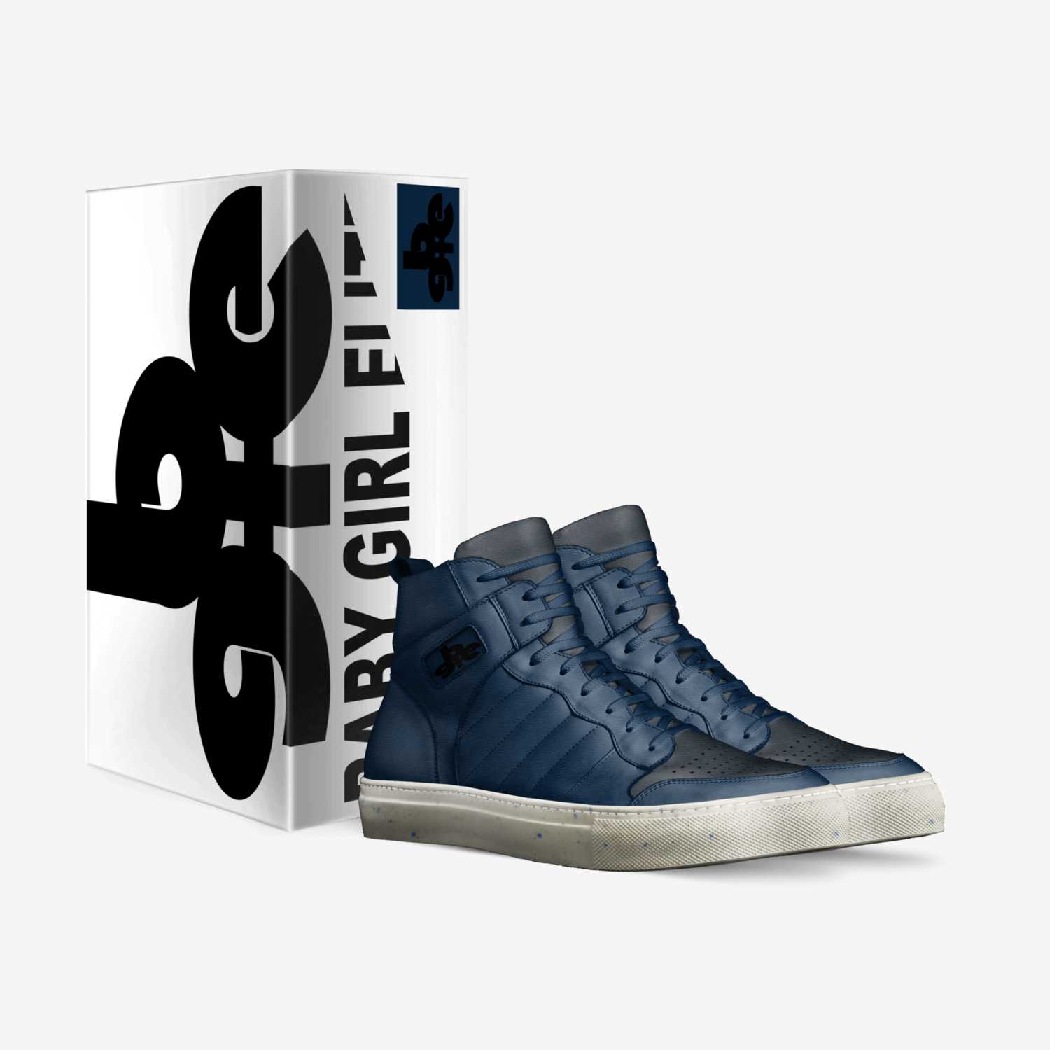 Navy SJ1 Salto custom made in Italy shoes by Baby-girl Elite | Box view