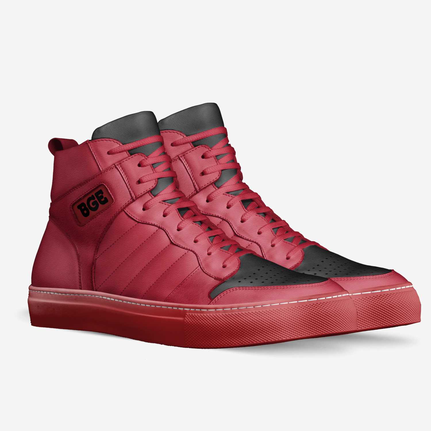 Red SJ1a Salto custom made in Italy shoes by Being Great Every Day | Double view