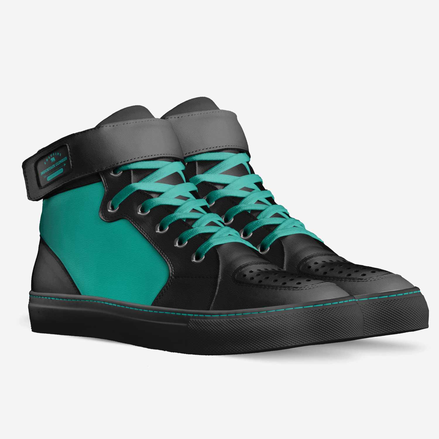 Mountain Climber custom made in Italy shoes by Josefina Wolfe | Double view