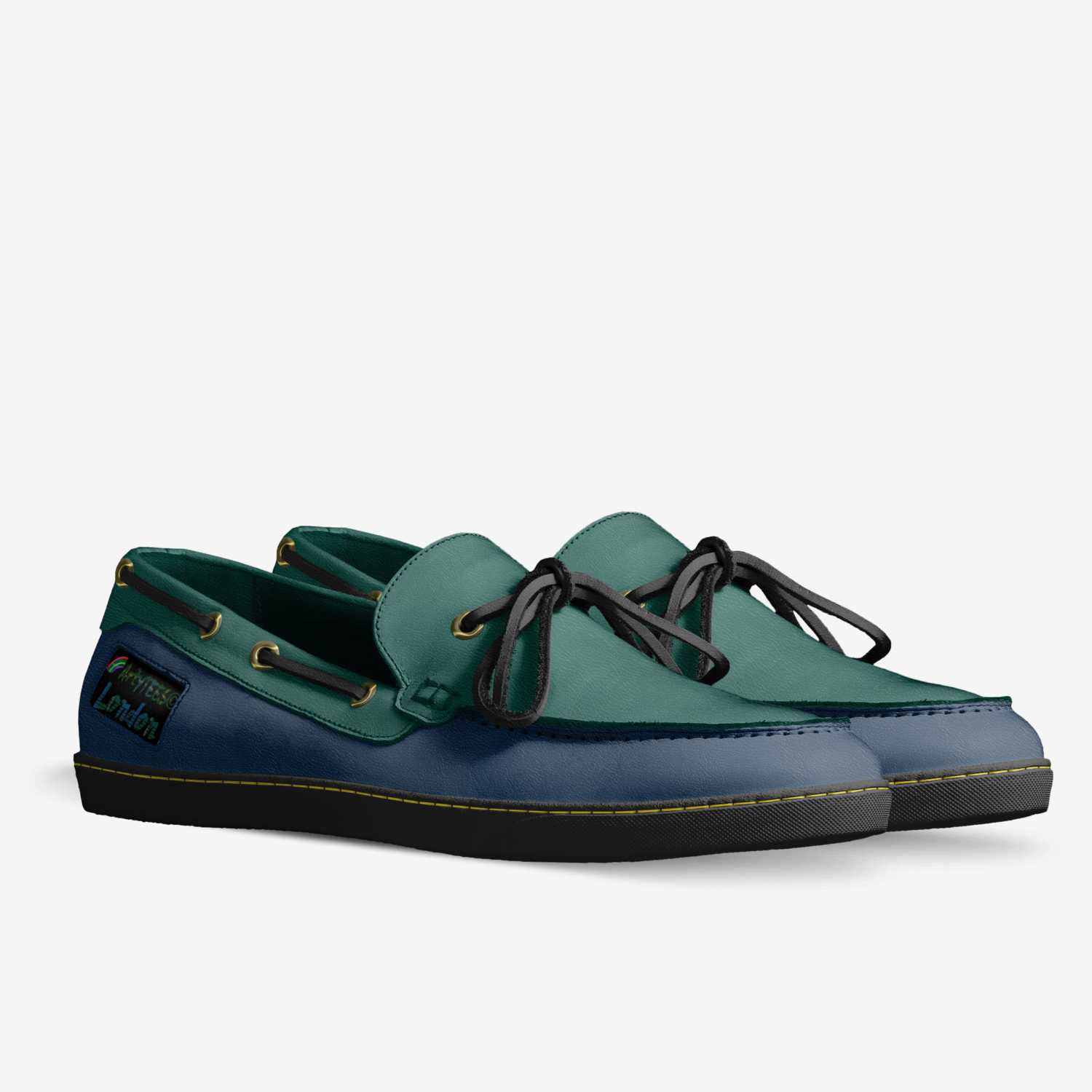 Arty TARTAN loafer custom made in Italy shoes by Clare Johnston | Double view