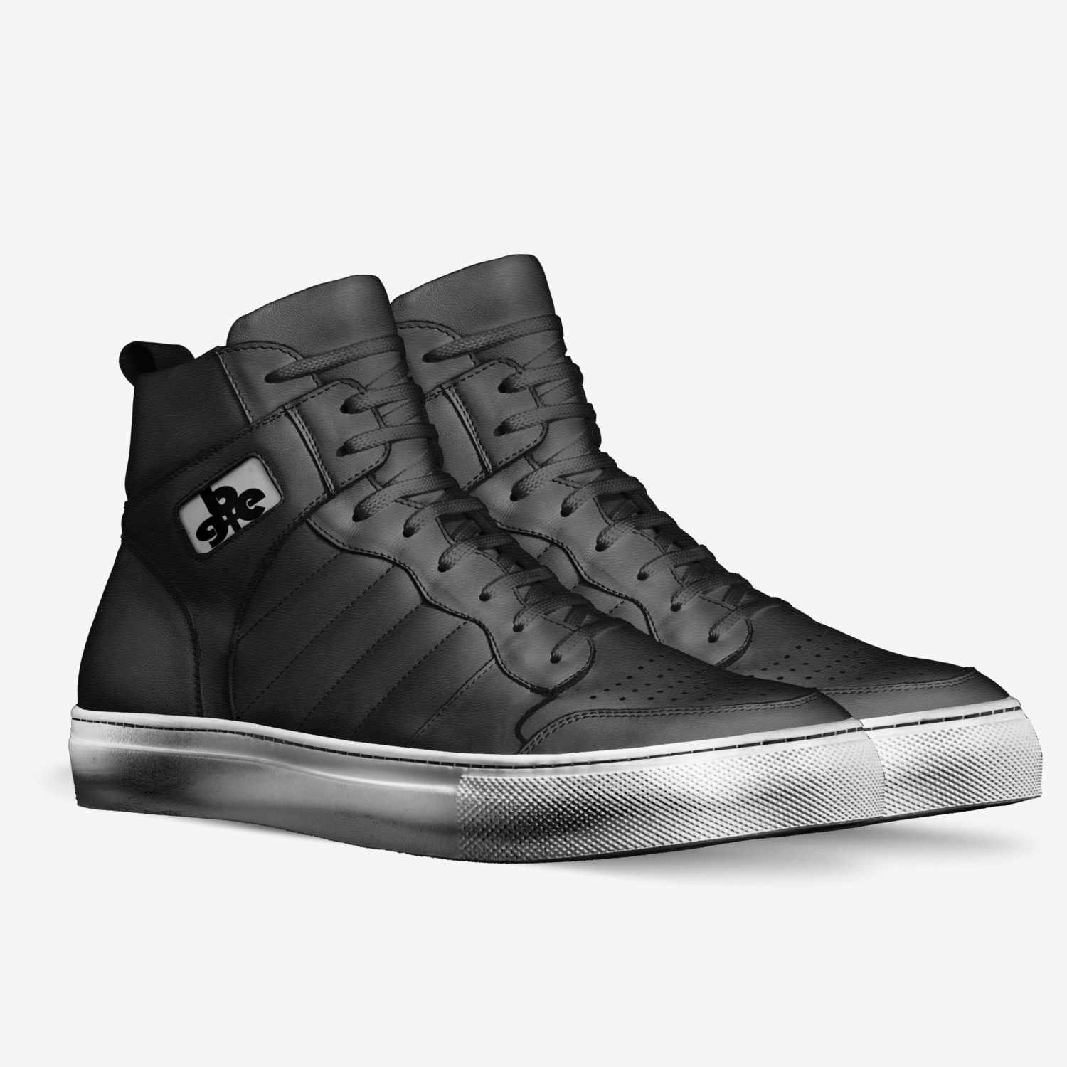 AllBlack Silver custom made in Italy shoes by Being Great Every Day | Double view
