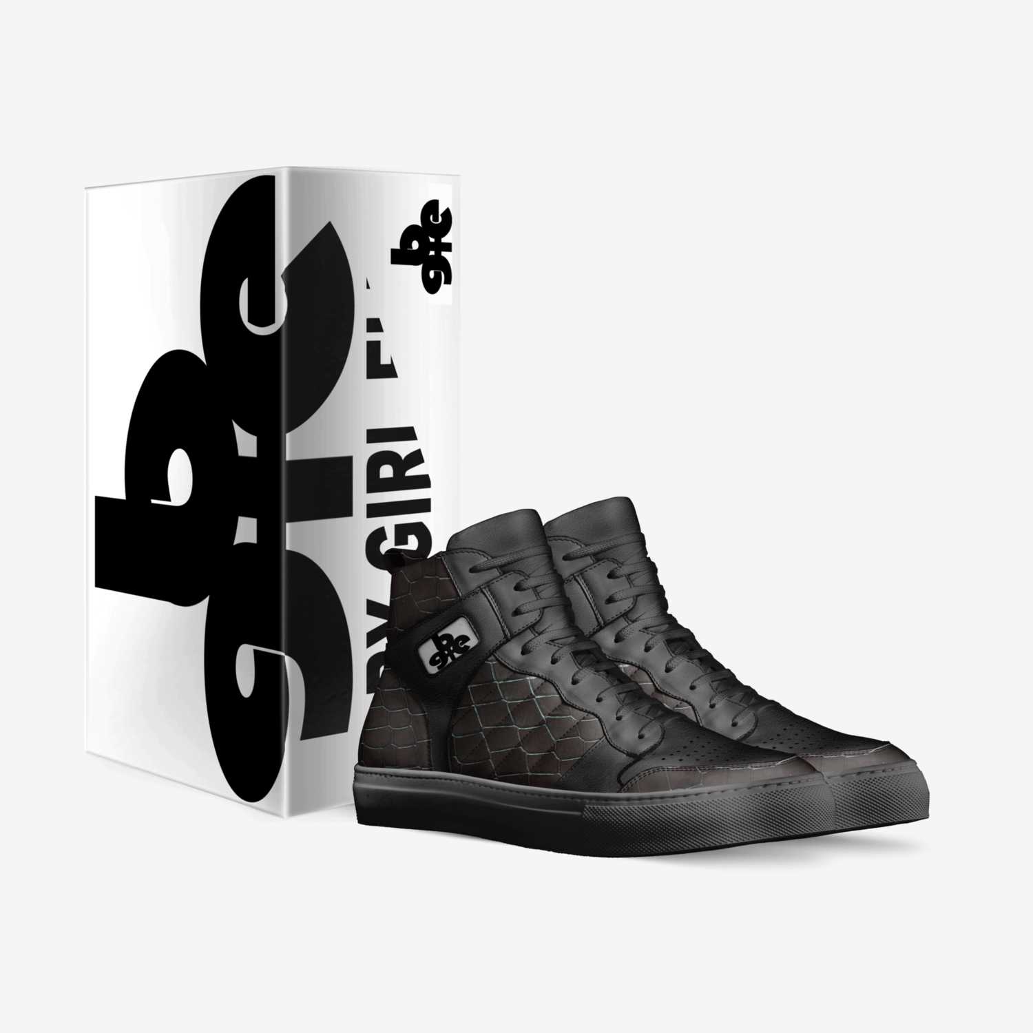 Croc Black SJ1 custom made in Italy shoes by Baby-girl Elite | Box view