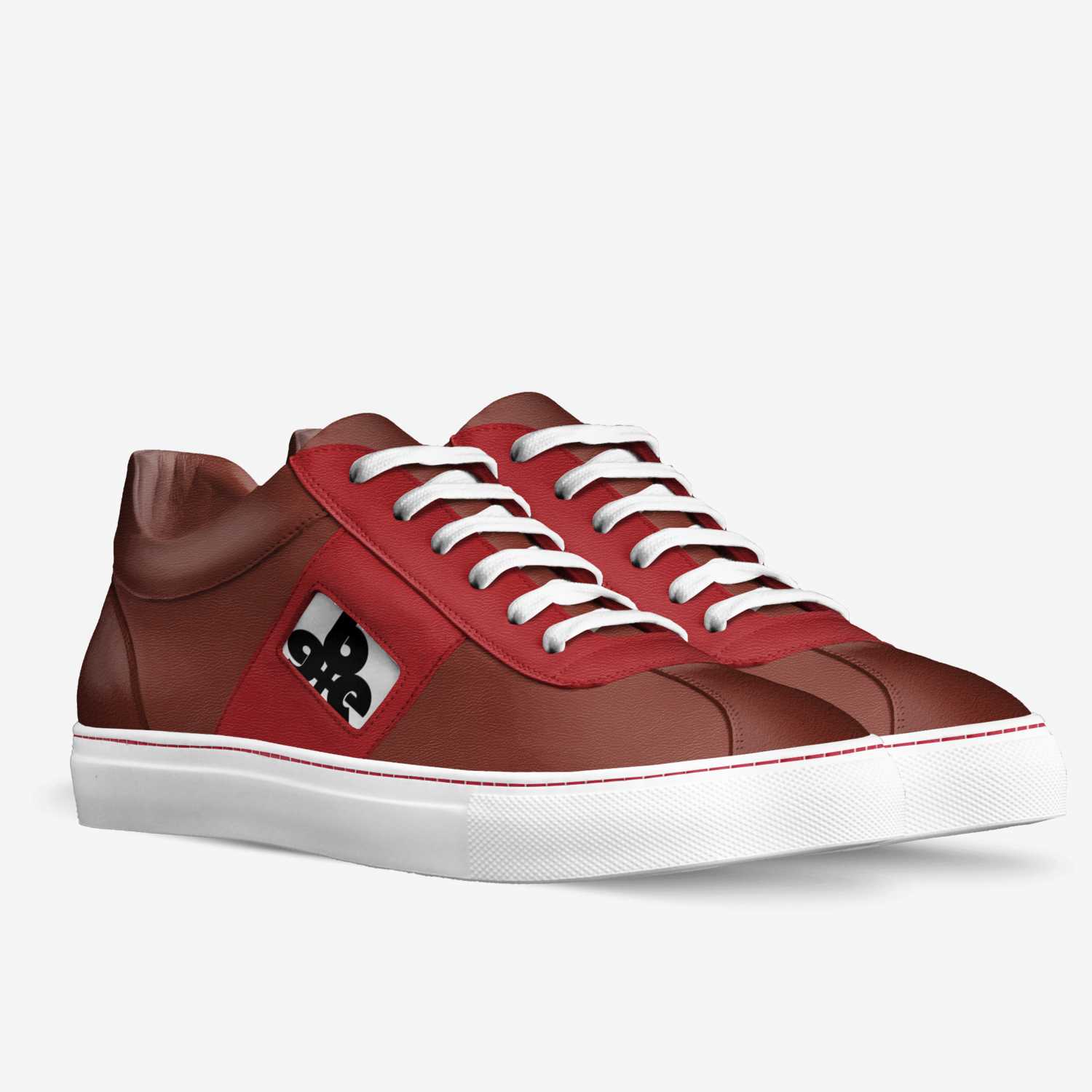 Red Targa custom made in Italy shoes by Being Great Every Day | Double view