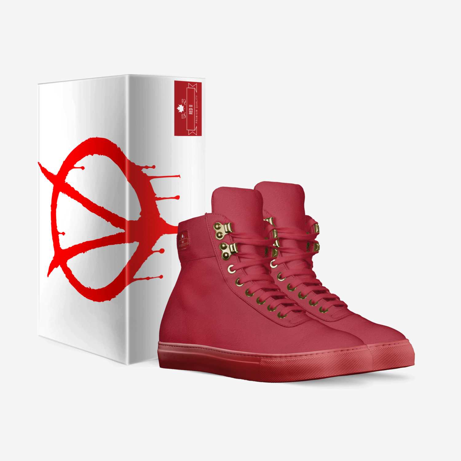 Red II  custom made in Italy shoes by Facts Only | Box view